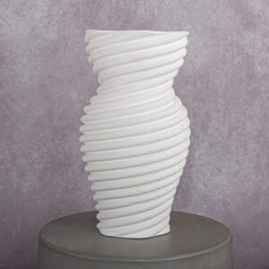 Ceramic Vase White (3D printed) (8 x 8 x 12 in)