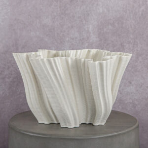 Ceramic Vase White (3D printed) (10 x 10 x 10 in)