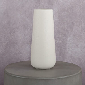 Ceramic Vase White (3 x 3 x 11 in)
