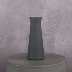 Glass Vase Grey (3 x 3 x 10 in)