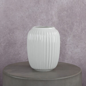 Ceramic Vase White (3 x 3 x 8 in)