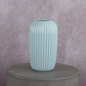 Ceramic Vase Blue (3 x 3 x 10 in)