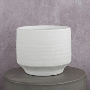 Ceramic Vase White (8 x 8 x 8 in)