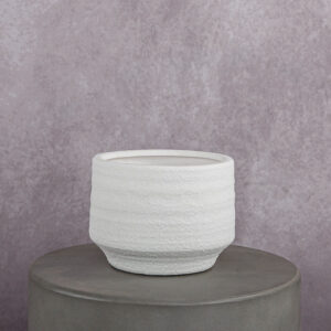 Ceramic Vase White (6 x 6 x 6 in)