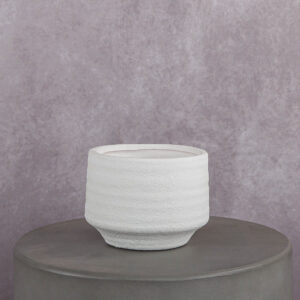 Ceramic Vase White (5 x 5 x 5 in)