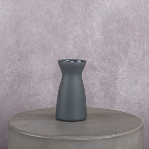 Glass Vase Grey (3 x 3 x 6.5 in)