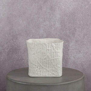 Ceramic Vase White (6 x 6 x 6 in)