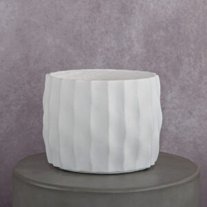 Ceramic Vase White (9 x 9 x 7 in)