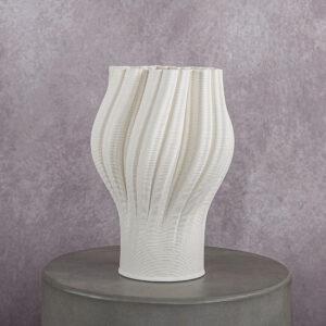 Ceramic Vase White (3D printed) (12 x 12 x 6 in)