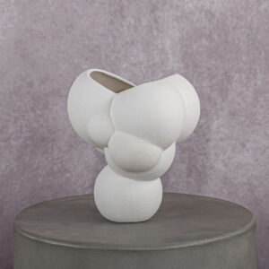 Ceramic Vase White (12 x 12 x 6 in)