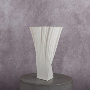 White Ceramic Vase (12 x 12 x 6 in)