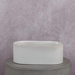 Ceramic Vase White (11 x 6 x 4 in)