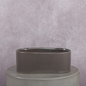 Ceramic Vase Grey (11 x 6 x 4 in)