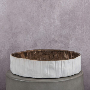 Ceramic Vase White (13 x 13 x 4 in)