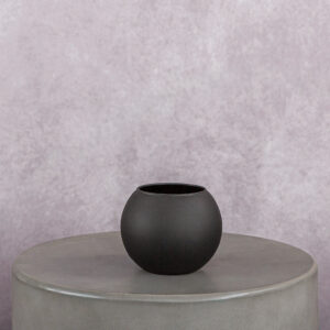 Glass Vase Black (3 x 3 x 4 in)