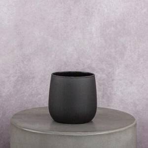 Glass Vase Black (5 x 5 x 5 in)