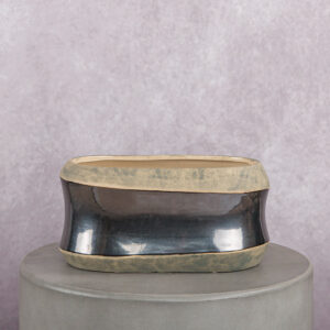 Ceramic Vase Brown (9 x 5 x 5 in)