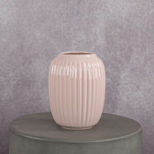 Ceramic Vase Pink (4 x 4 x 8 in)