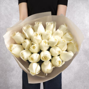White Rose Bouquet 24 stems