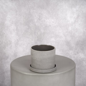 Ceramic Vase Grey (5 x 5 x 5 in)