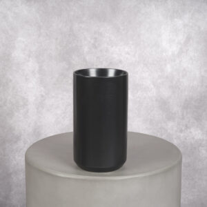 Ceramic Vase Black (4 x 4 x 8 in)