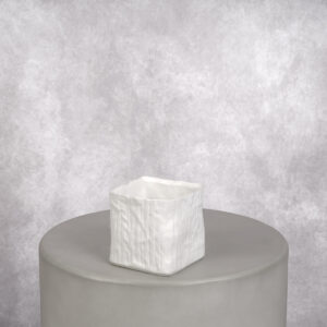 Ceramic Vase White (4 x 4 x 4 in)