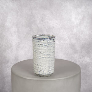Ceramic Vase Grey (4 x 4 x 7 in)