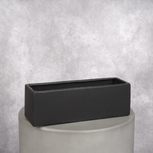 Ceramic Vase Black (12 x 4 x 4 in)
