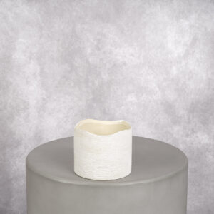 Ceramic Vase White (5 x 5 x 5 in)