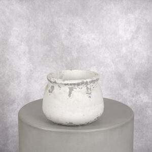 Cement Vase White (6 x 6 x 5 in)