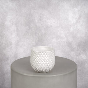 Ceramic Vase White (4 x 4 x 4 in)