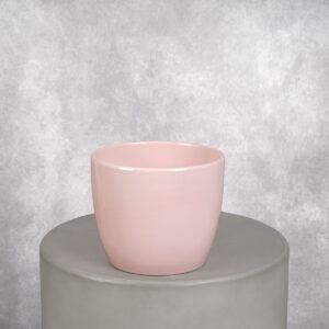 Pink Ceramic Vase (6 x 6 x 6 in)