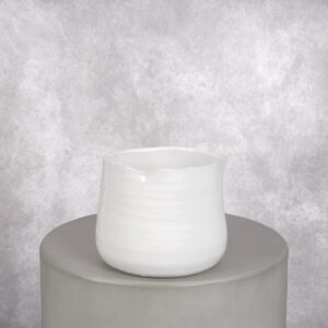 Ceramic Vase White (6 x 6 x 6 in)