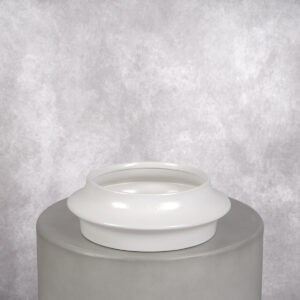 Ceramic Vase White (8 x 8 x 4 in)