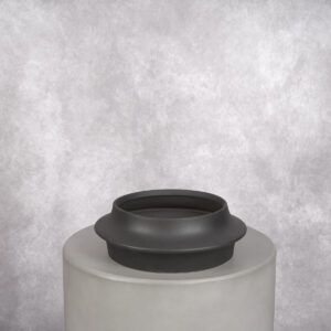 Ceramic Vase Black (8 x 8 x 4 in)