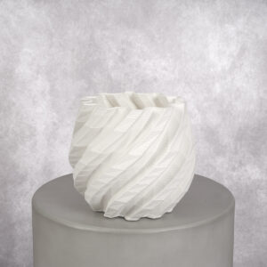 Ceramic Vase White (3D printed) (6 x 6 x 7 in)