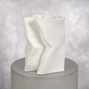 Ceramic Vase White (3D printed) (6 x 6 x 11 in)