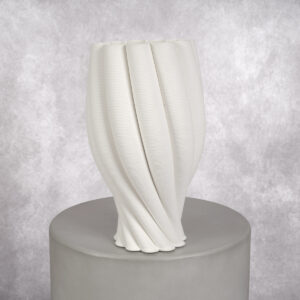 Ceramic Vase White (3D printed) (6 x 6 x 13 in)