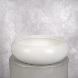 Ceramic Vase White (12 x 12 x 4 in)