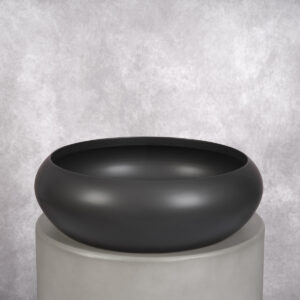 Ceramic Vase Black (12 x 12 x 4 in)