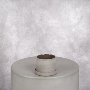 Ceramic Vase Grey (4 x 4 x 4 in)