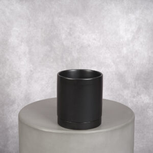 Ceramic Vase Black (5 x 5 x 5 in)