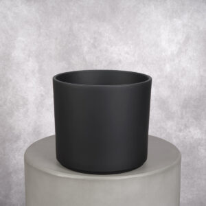 Ceramic Vase Black (8 x 8 x 7 in)