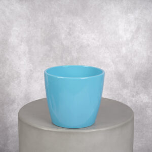 Ceramic Vase Blue (7 x 7 x 6 in)
