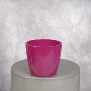 Ceramic Vase Hot Pink (7 x 7 x 6 in)