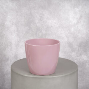 Ceramic Vase Pink (7 x 7 x 6 in)