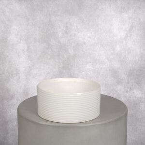 Ceramic Vase White (9 x 9 x 4 in)
