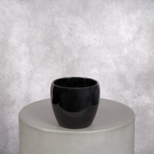 Ceramic Vase Black (5 x 5 x 4 in)