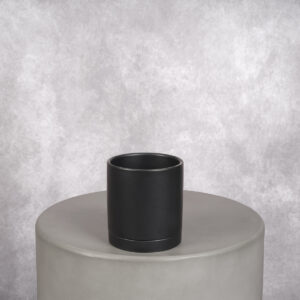 Ceramic Vase Black (4 x 4 x 4 in)