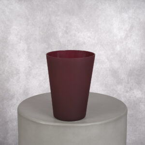 Glass Vase Burgundy (5 x 5 x 10 in)